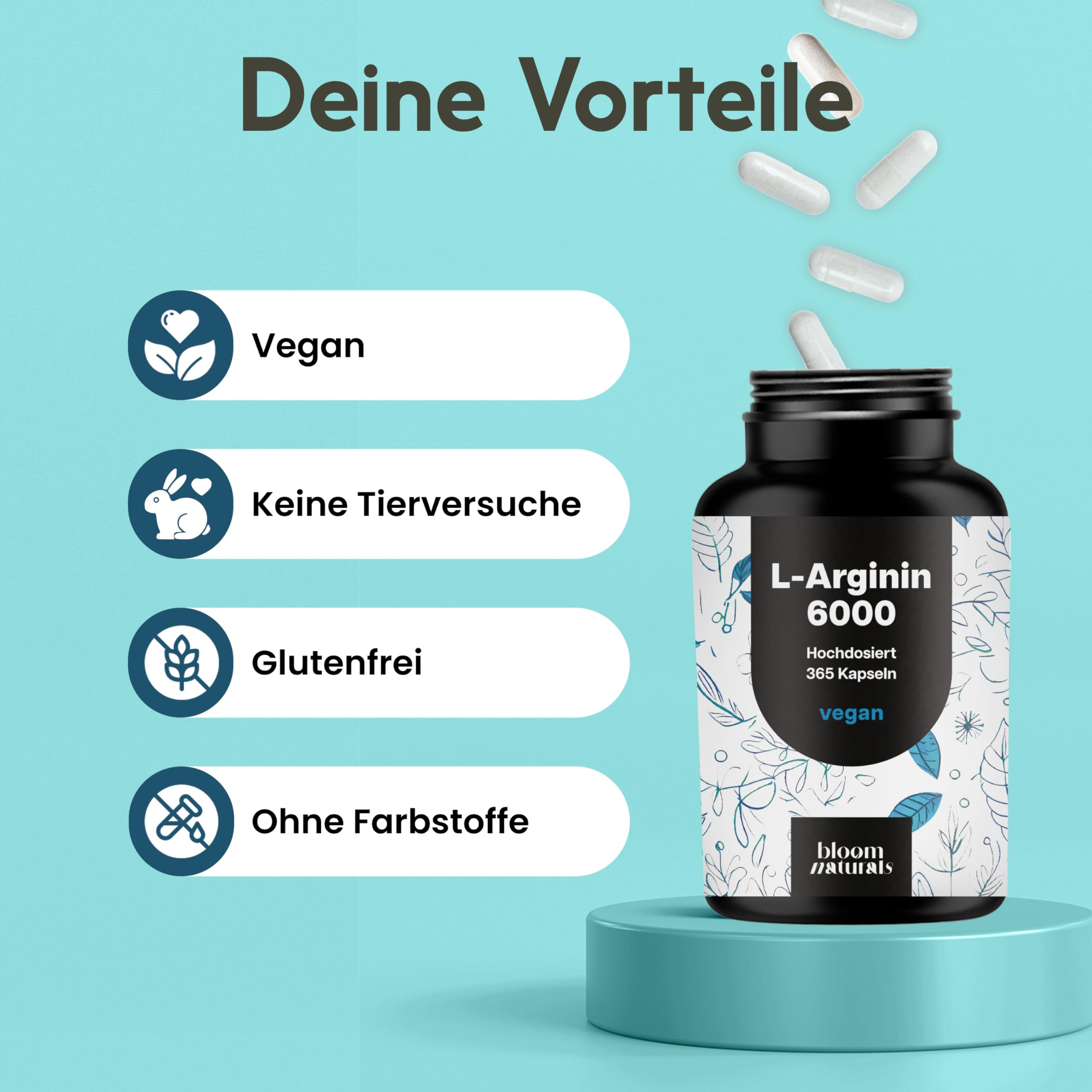 bloom-naturals-l-arginin-kapseln-365-stk-hochdosiert-vegan-aminos-ure image 4