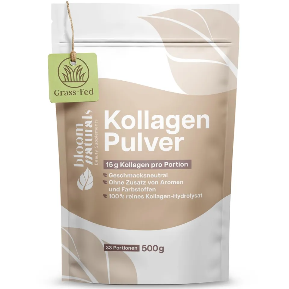 bloom-naturals-kollagen-pulver-mit-vitamin-c-500g-dose image 1