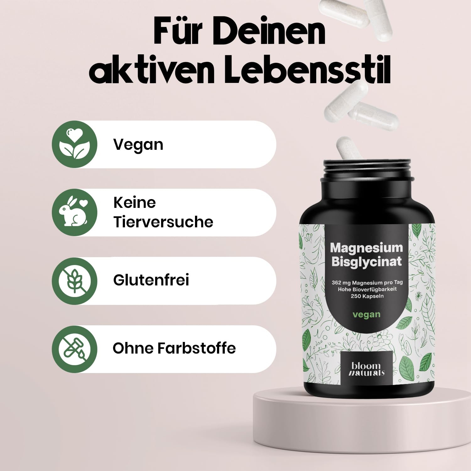 bloom-naturals-magnesium-bisglycinat-kapseln-250-st-vegan image 4