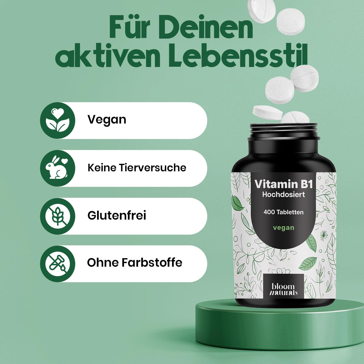 bloom-naturals-vitamin-b1-250mg-tabletten-400-stk-vegan image 4