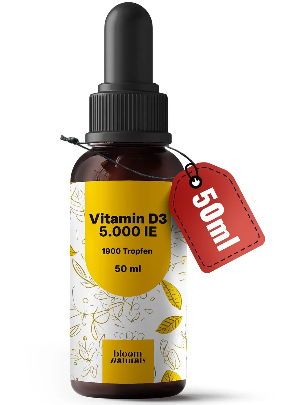 bloom-naturals-vitamin-d3-tropfen-50-ml-5000-ie-vegan-geschmacksneutral image 1