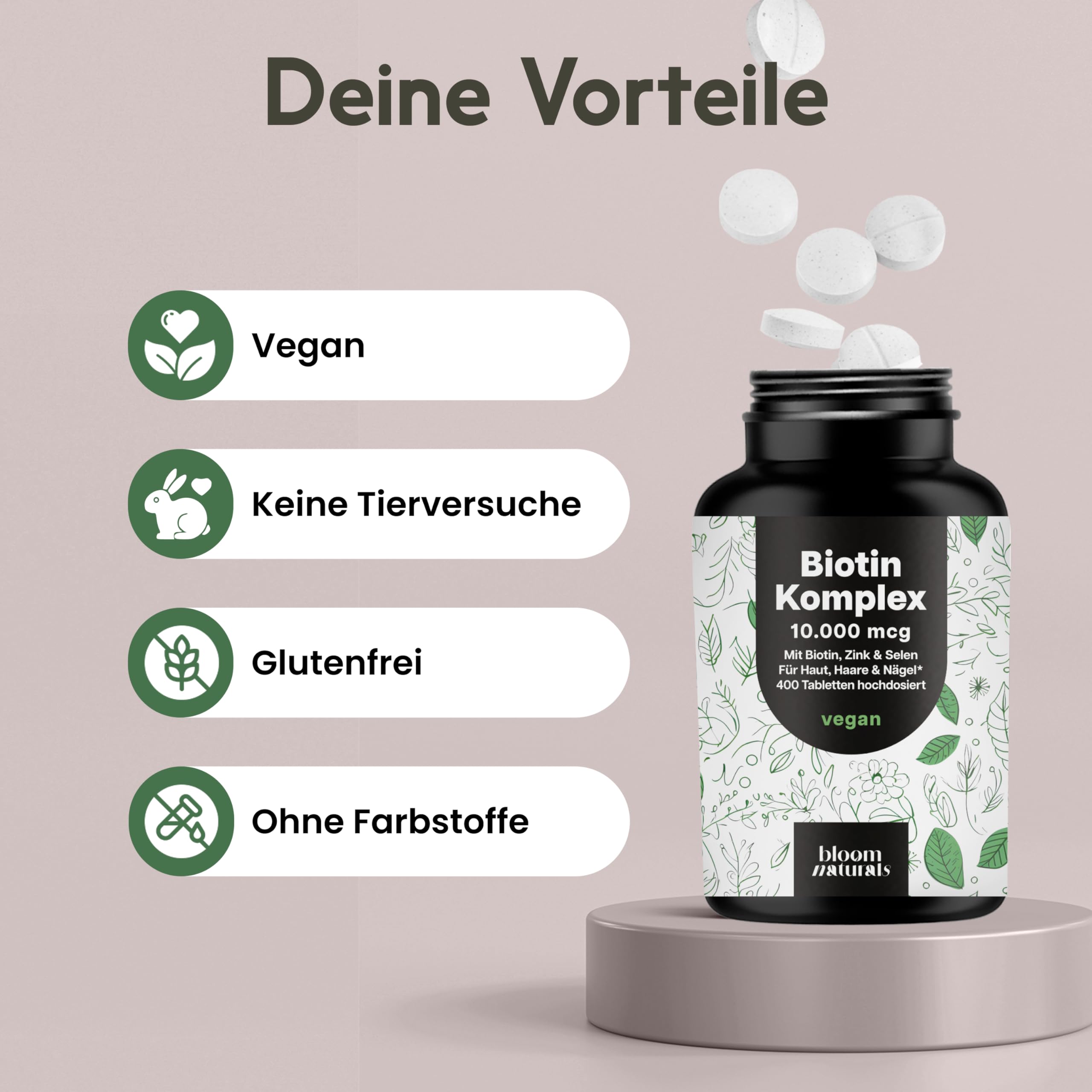 bloom-naturals-biotin-10000-mcg-tabletten-400-st-zink-selen image 4