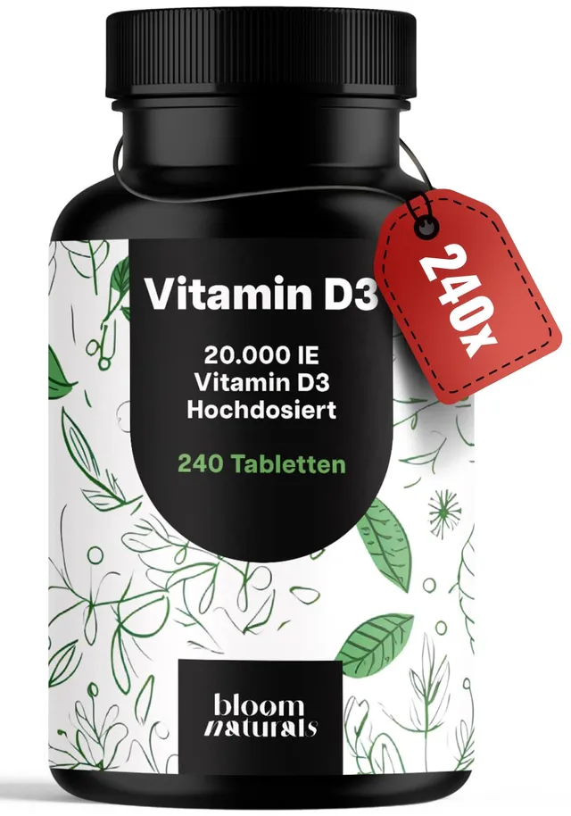 bloom-naturals-vitamin-d3-tabletten-20000-ie-240-st-ck-vegan image 1