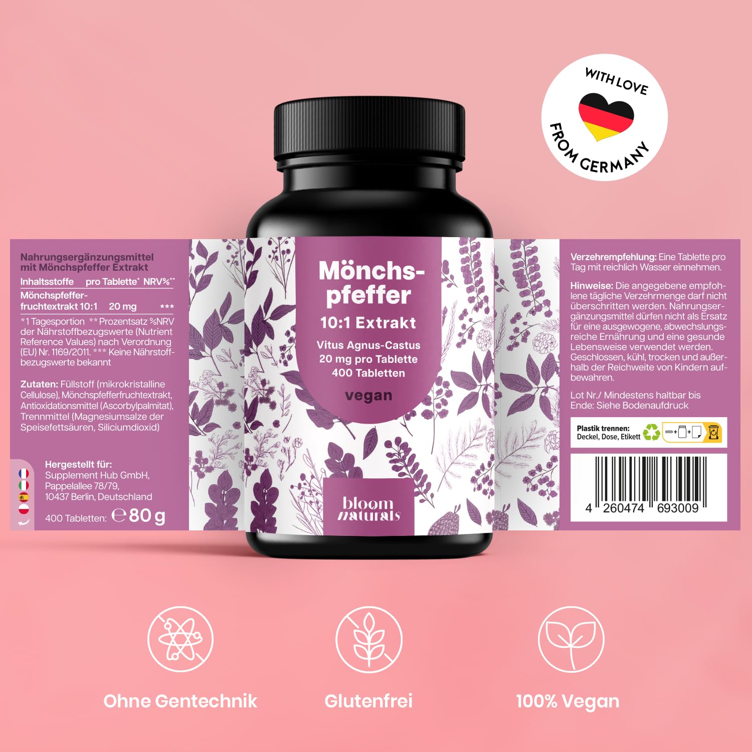 bloom-naturals-m-nchspfeffer-20mg-tabletten-400-st-vegan image 3