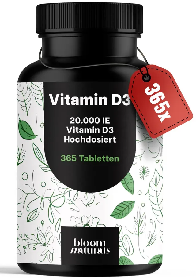 bloom-naturals-vitamin-d3-20000-ie-tabletten-365-immunsystem image 1