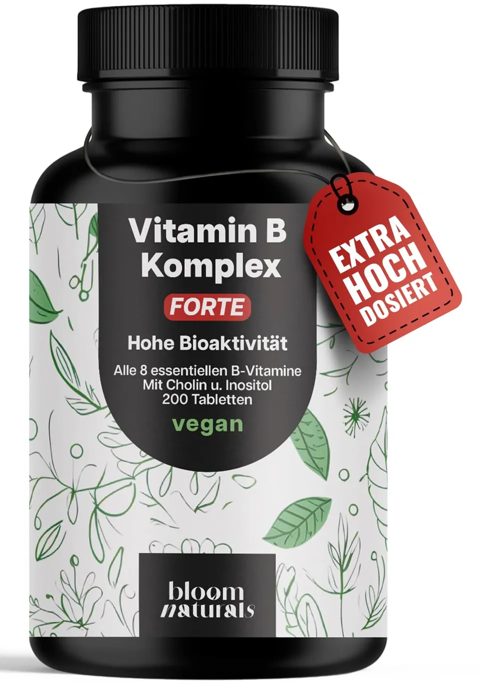 bloom-naturals-b-komplex-tabletten-200-alle-b-vitamine-energie image 1