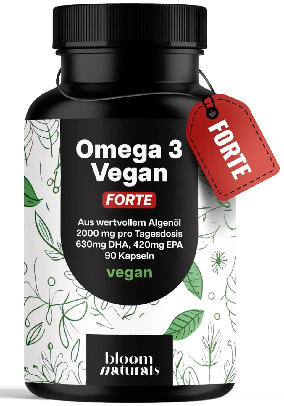 bloom-naturals-omega-3-forte-kapseln-90-algen-l-dha-epa image 1