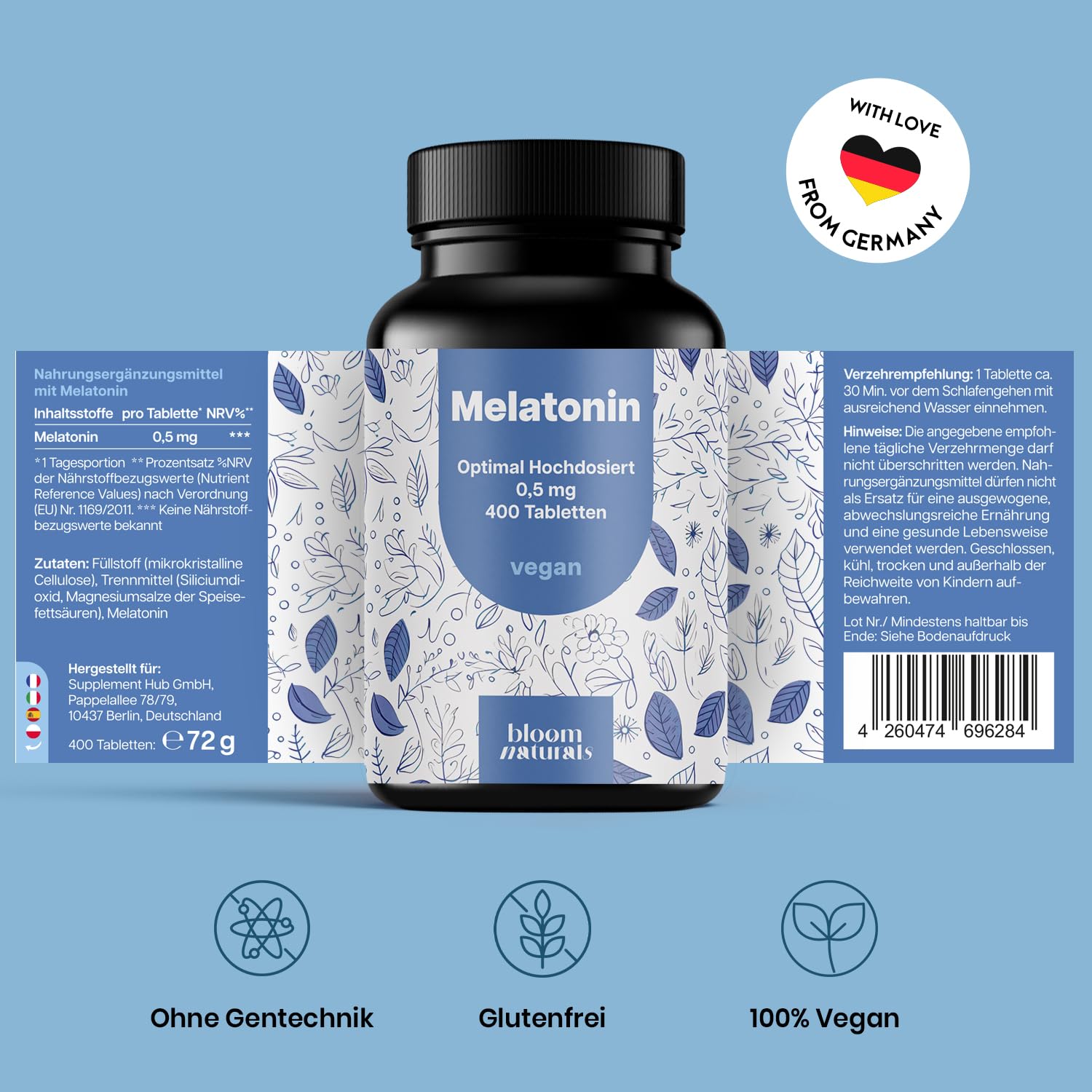 bloom-naturals-melatonin-tabletten-400-st-ck-0-5-mg-vegan image 7