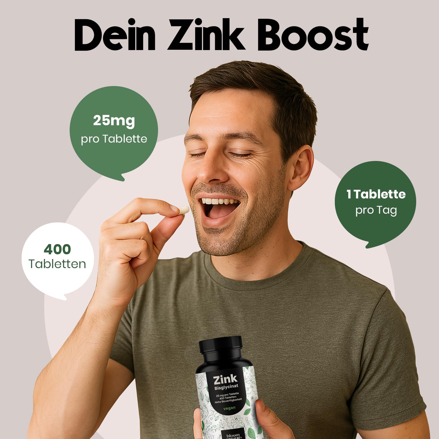 bloom-naturals-zink-tabletten-25mg-400-st-ck-vegan image 2