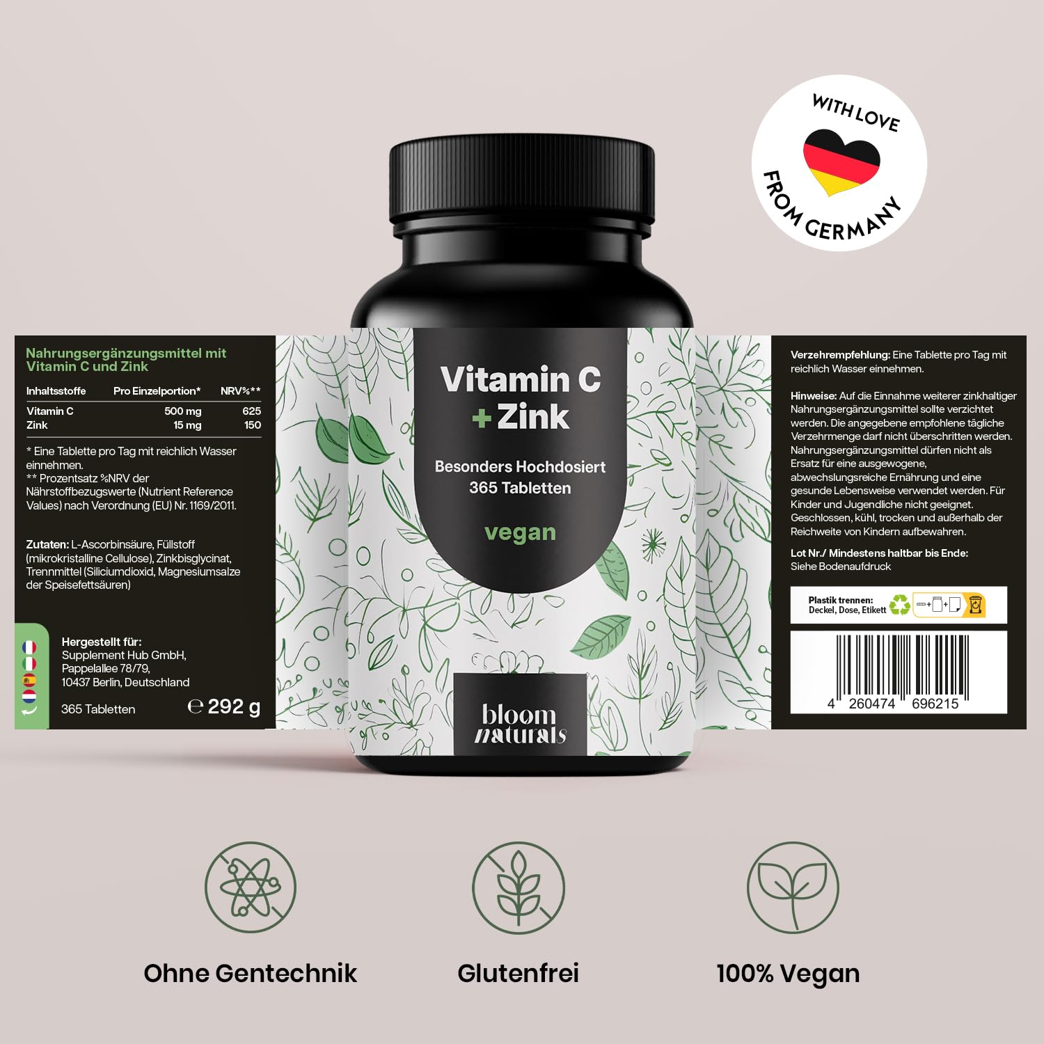 bloom-naturals-vitamin-c-zink-tabletten-365-vegane-hochdosiert image 6