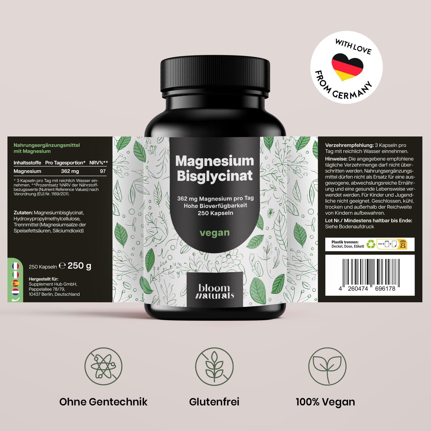 bloom-naturals-magnesium-bisglycinat-kapseln-250-st-vegan image 6