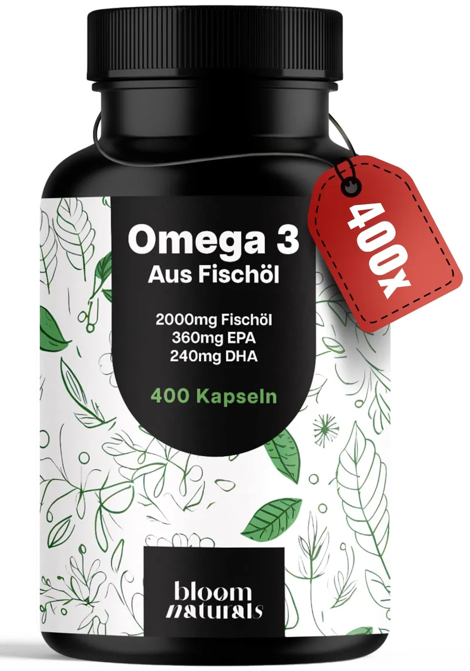 bloom-naturals-omega-3-kapseln-2000-mg-400-st-ck-fisch-l-epa-dha image 1