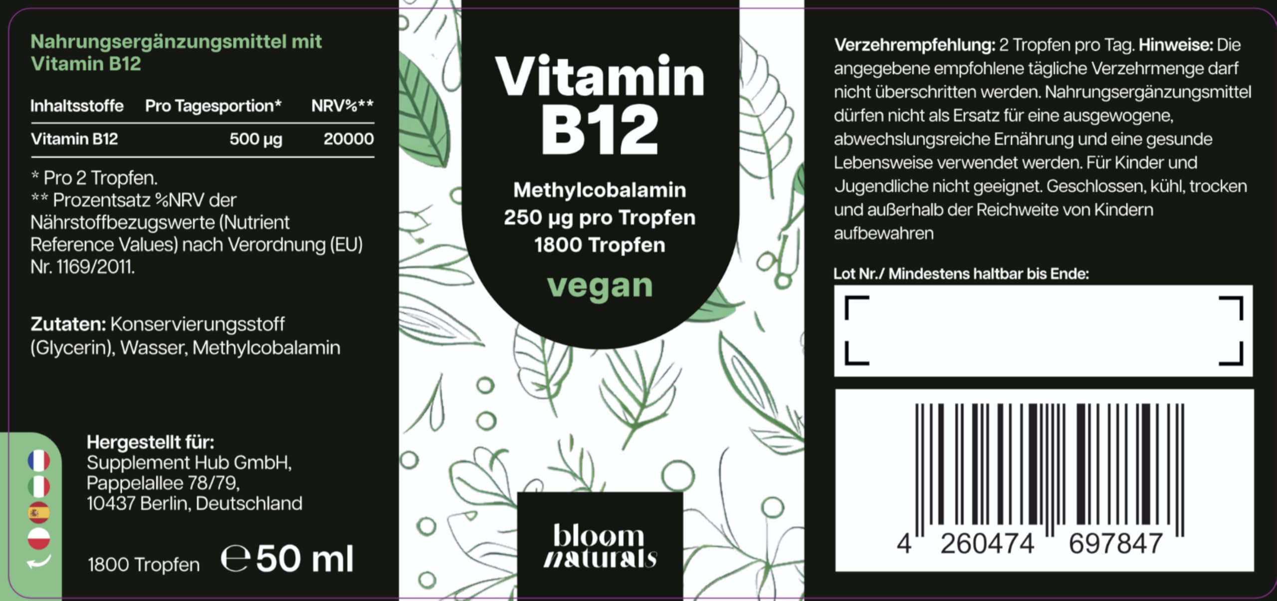 bloom-naturals-vitamin-b12-tropfen-methylcobalamin-fl-ssig-vegan image 3