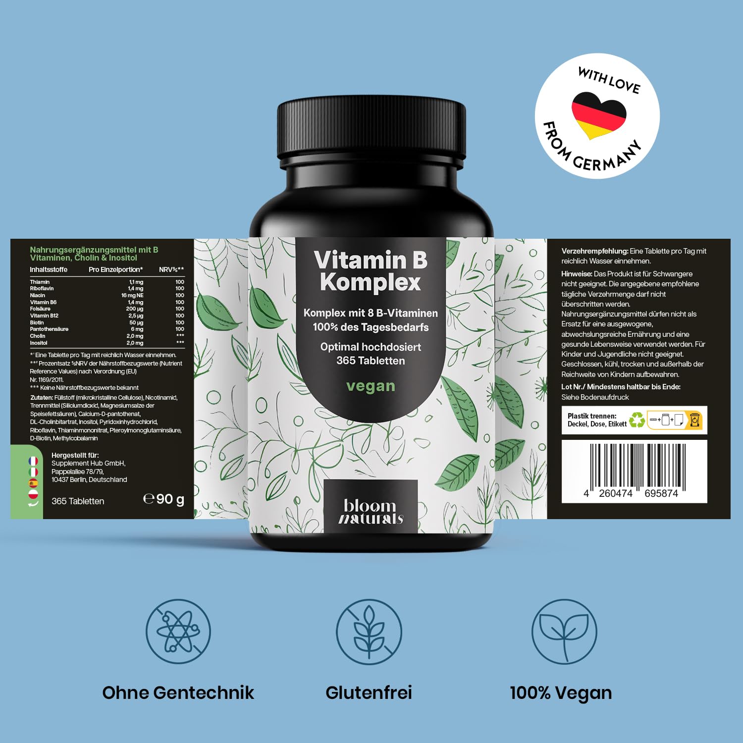 bloom-naturals-vitamin-b-komplex-365-tabletten-vegan-hochdosiert image 6