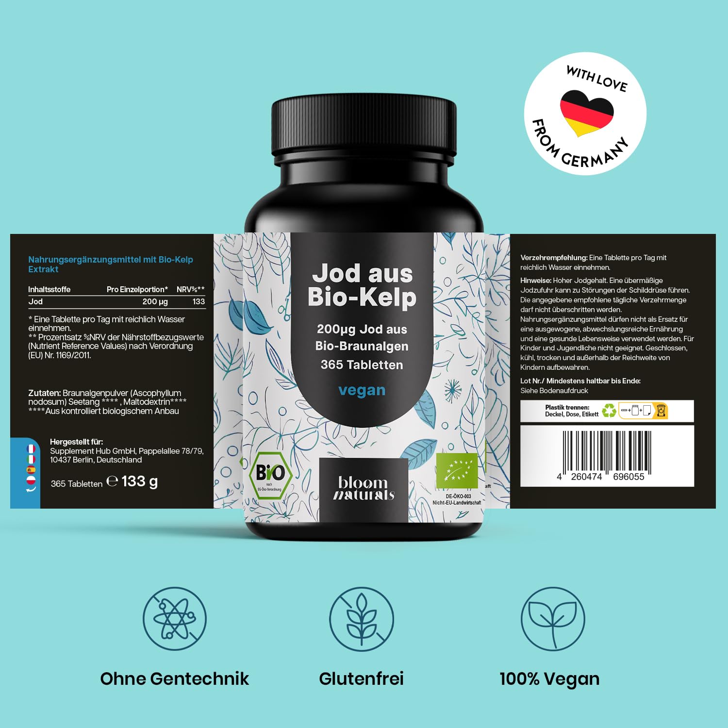 bloom-naturals-bio-kelp-jodtabletten-200-g-365-vegane-braunalge image 6