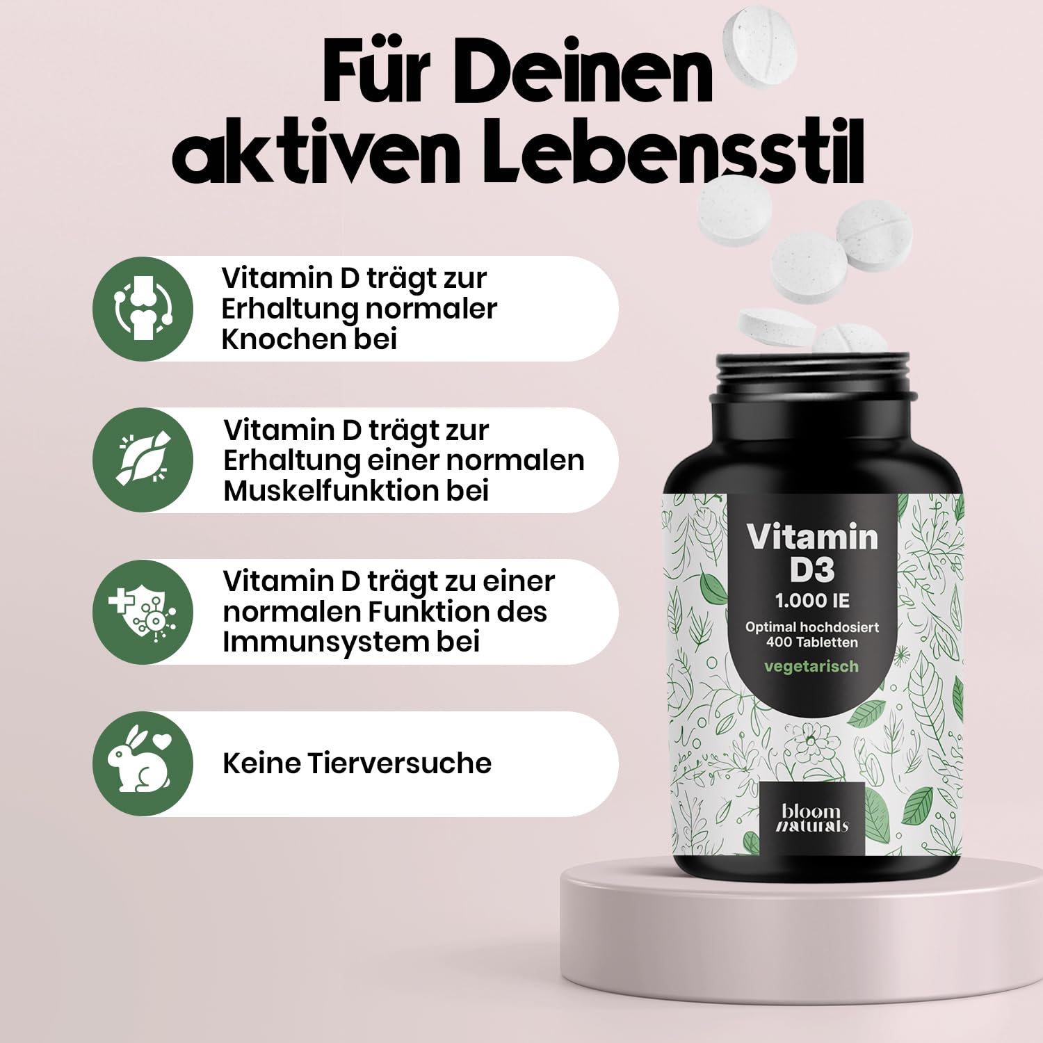 bloom-naturals-vitamin-d3-1000-ie-tabletten-400-vegetarisch-knochen image 4