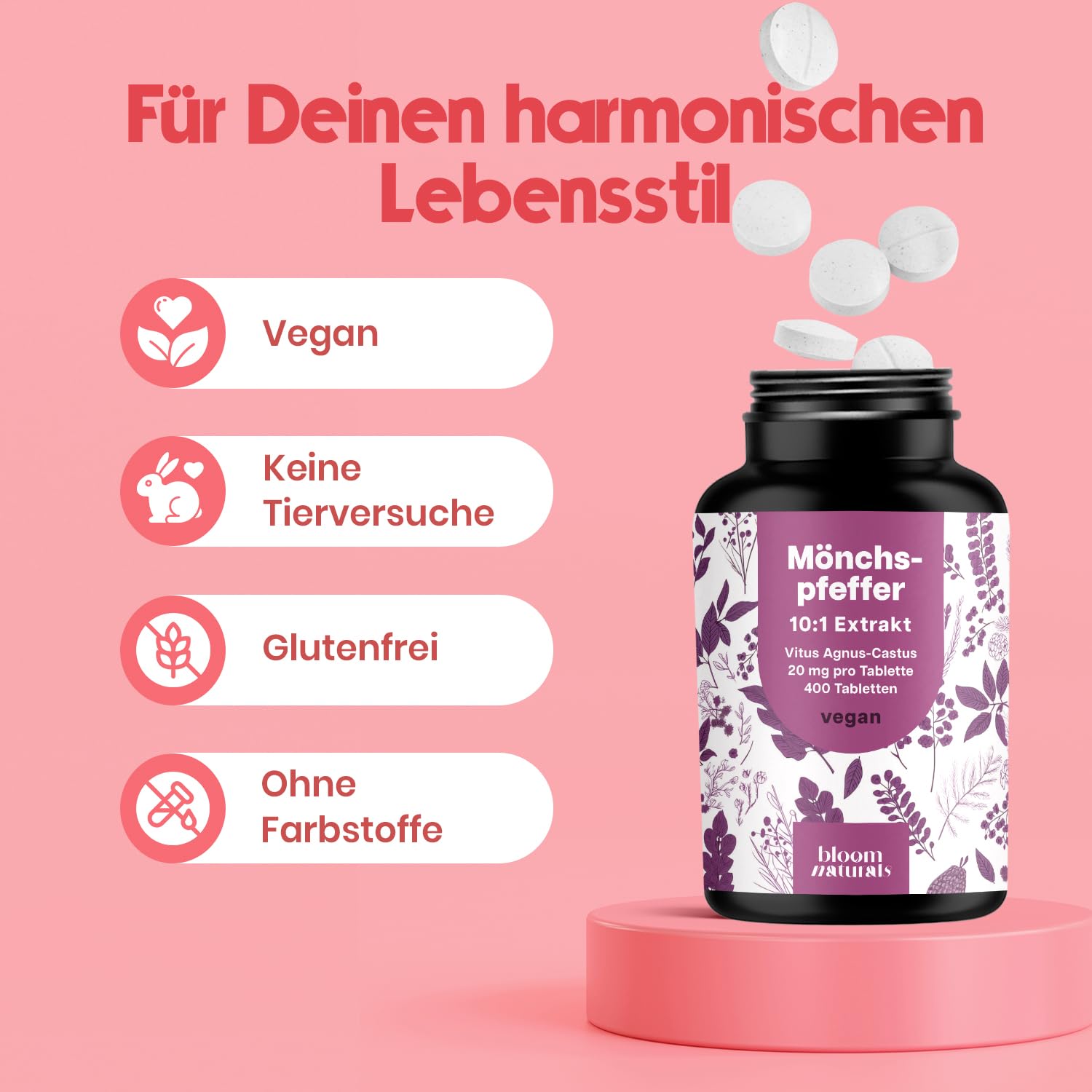 bloom-naturals-m-nchspfeffer-20mg-tabletten-400-st-vegan image 4