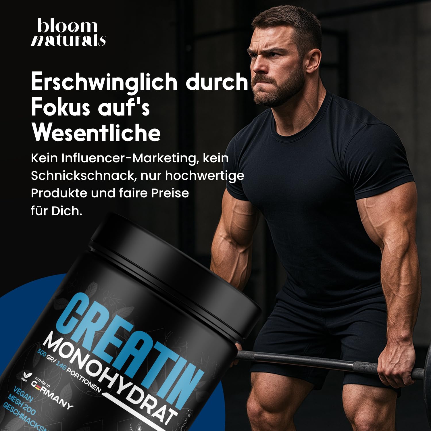 bloom-naturals-proteine-creatin-monohydrat-pulver-500g-vegan-mikronisiert image 5