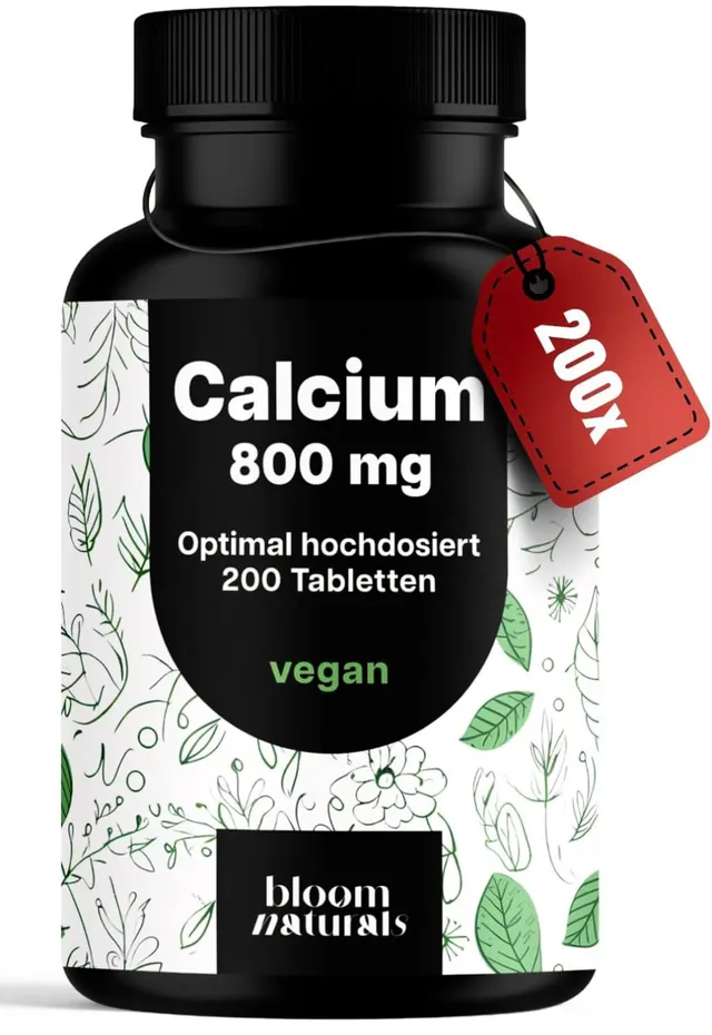 bloom-naturals-calcium-tabletten-800mg-200-stk-vegan image 1