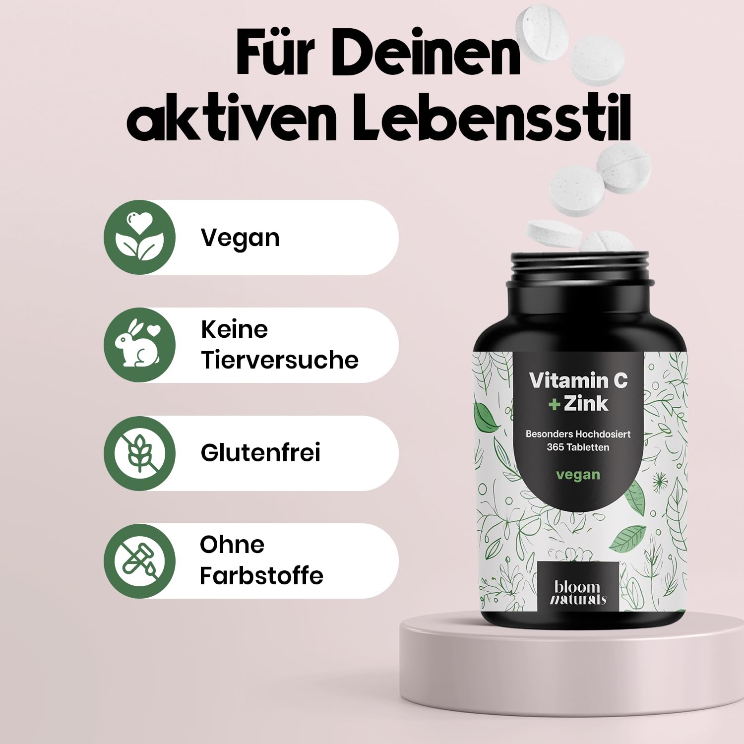 bloom-naturals-vitamin-c-zink-tabletten-365-vegane-hochdosiert image 4