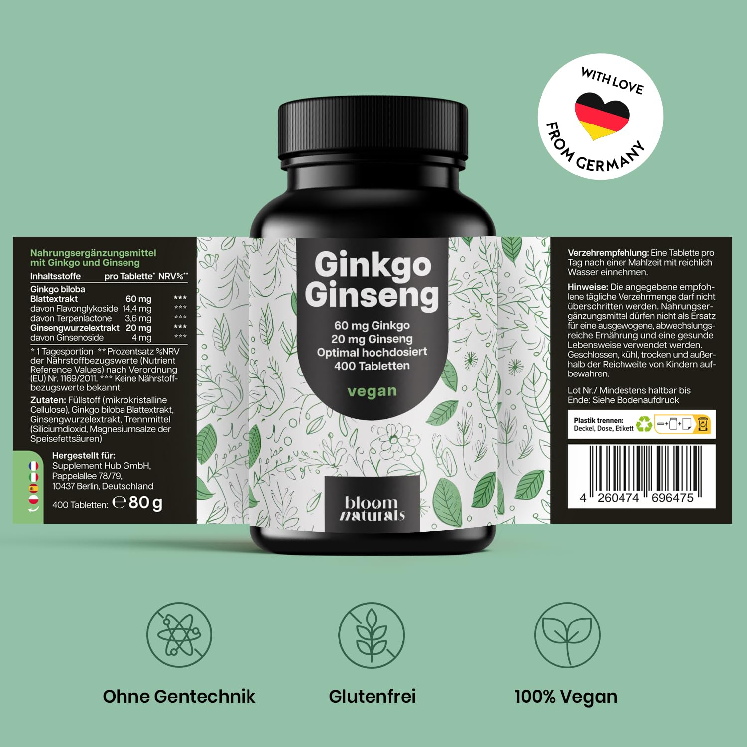 bloom-naturals-ginkgo-ginseng-tabletten-hochdosiert-400-st-ck-vegan image 6