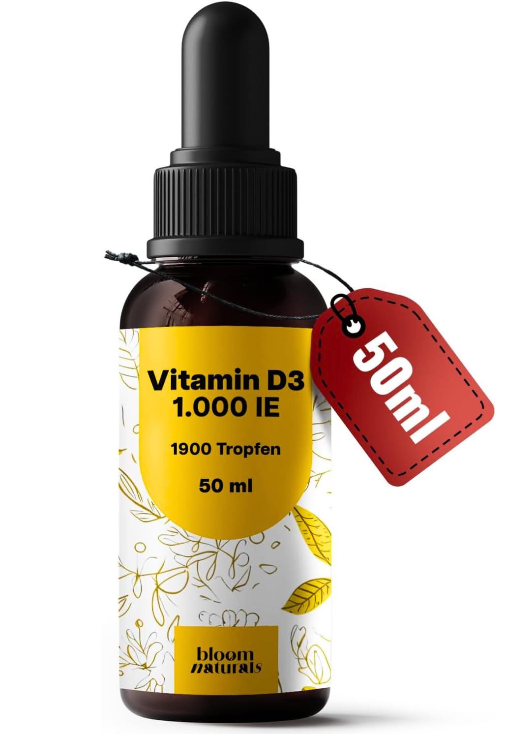 bloom-naturals-vitamin-d3-tropfen-50-ml-1000-ie-vegan-mct-l image 1