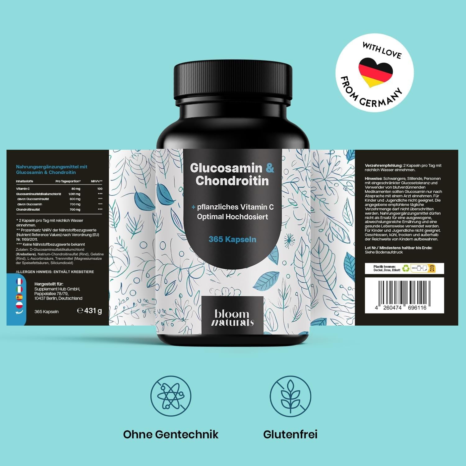 bloom-naturals-glucosamin-chondroitin-kapseln-365-gelenke image 6