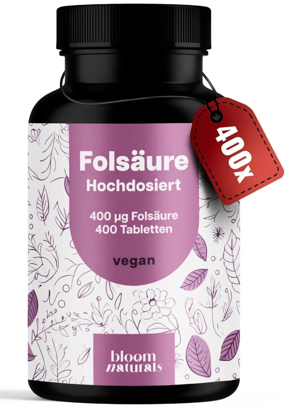 bloom-naturals-fols-ure-400-g-tabletten-400-st-ck-vegan image 1