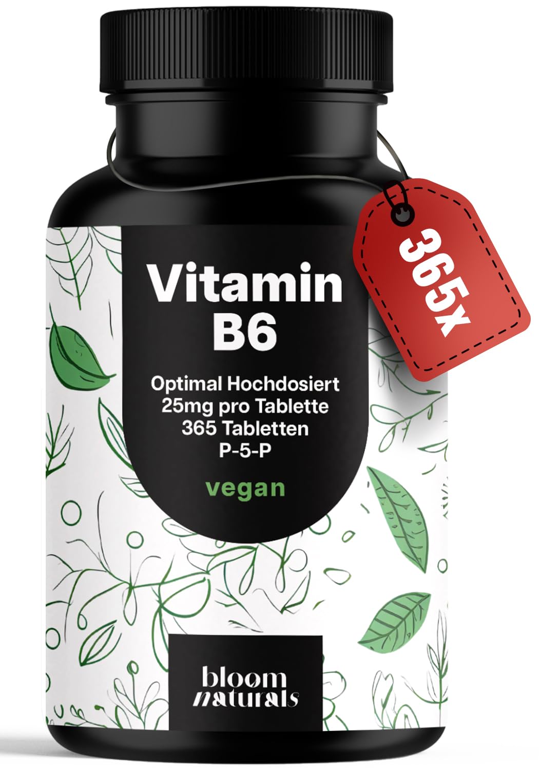 bloom-naturals-vitamin-b6-p5p-tabletten-25-mg-365-st-ck-vegan image 1