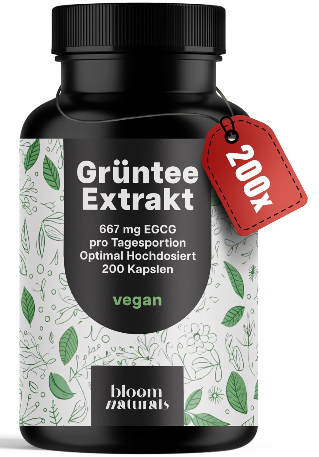 bloom-naturals-gr-ntee-extrakt-200-kapseln-egcg-667-mg-vegan image 1