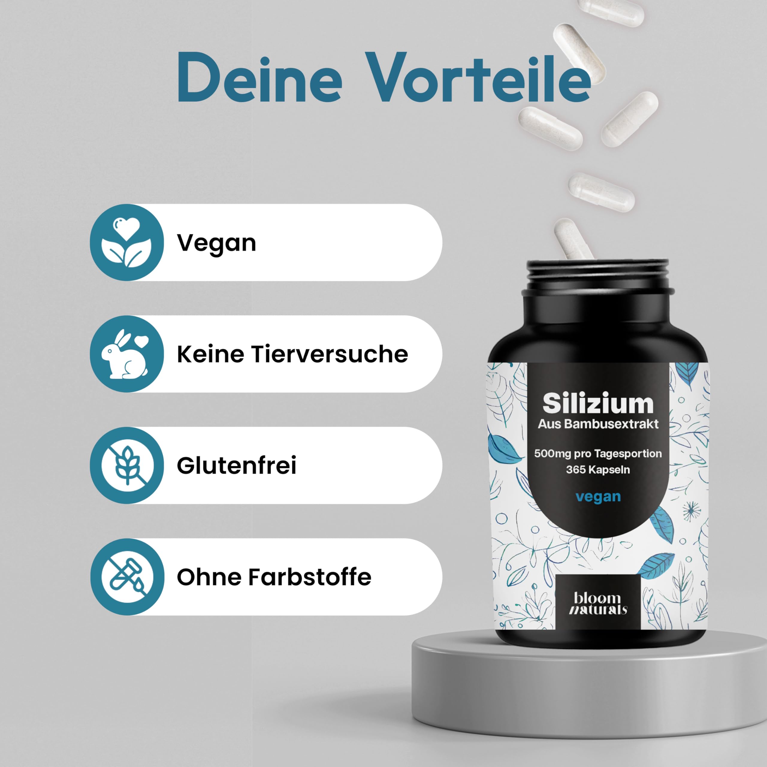 bloom-naturals-silizium-kapseln-365-bambusextrakt-haut-haare image 4