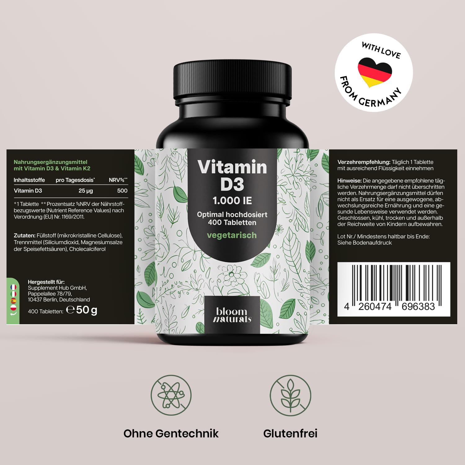 bloom-naturals-vitamin-d3-1000-ie-tabletten-400-vegetarisch-knochen image 6