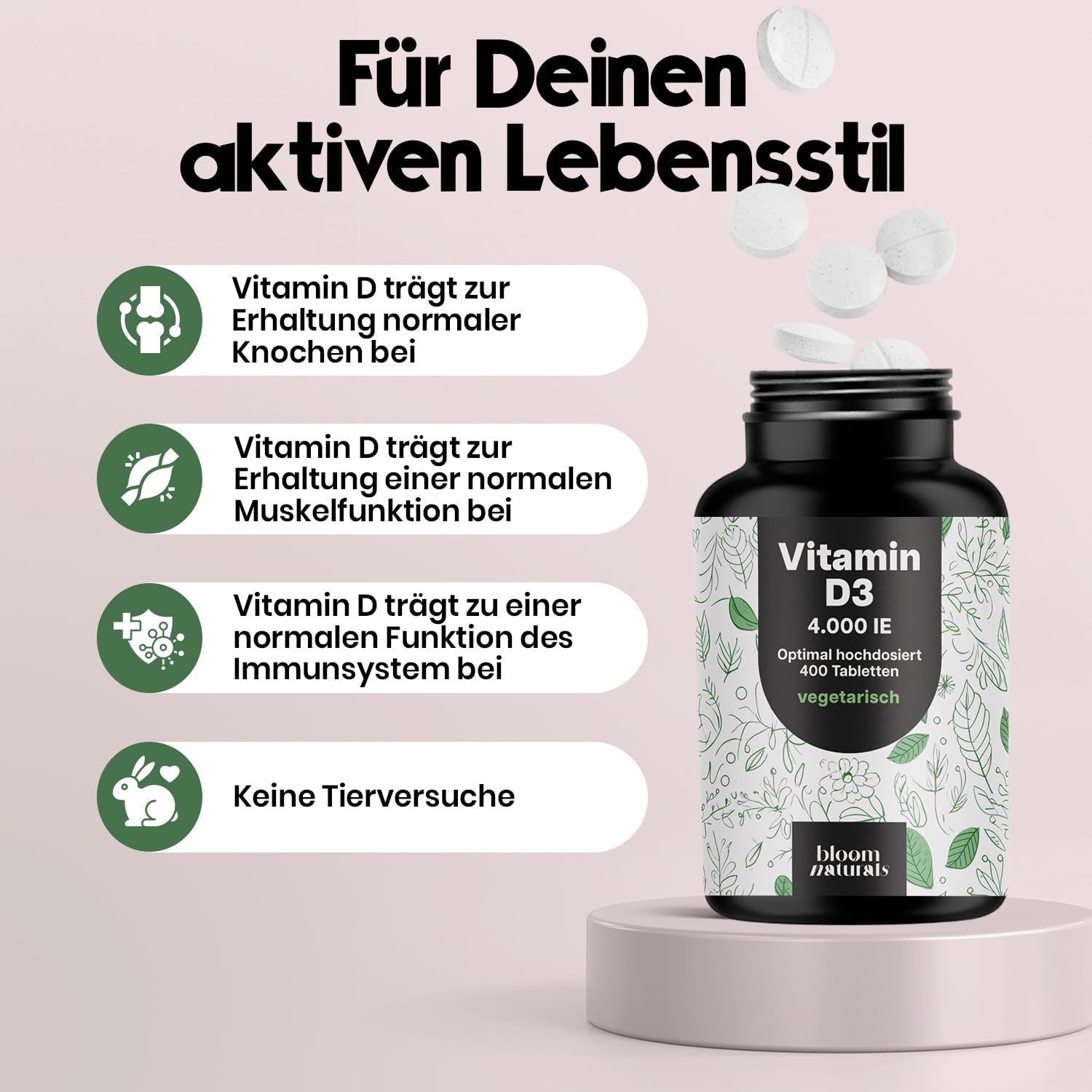 bloom-naturals-vitamin-d3-4000-ie-tabletten-400-st-vegetarisch image 4