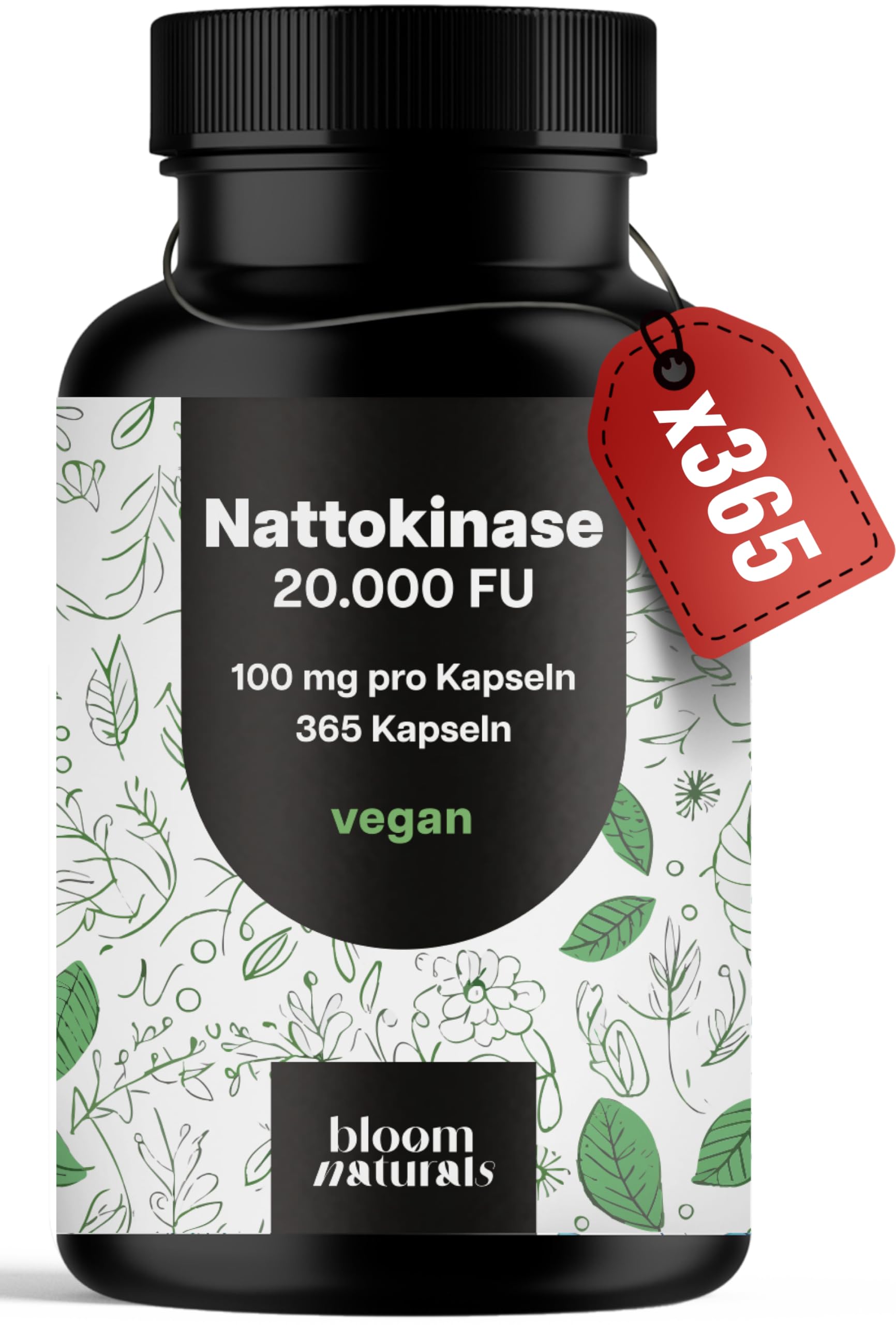 bloom-naturals-nattokinase-100mg-365-kapseln-fermentiert-vegan image 1
