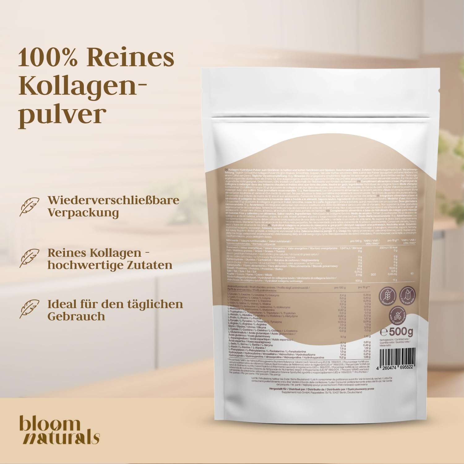 bloom-naturals-kollagen-pulver-mit-vitamin-c-500g-dose image 5