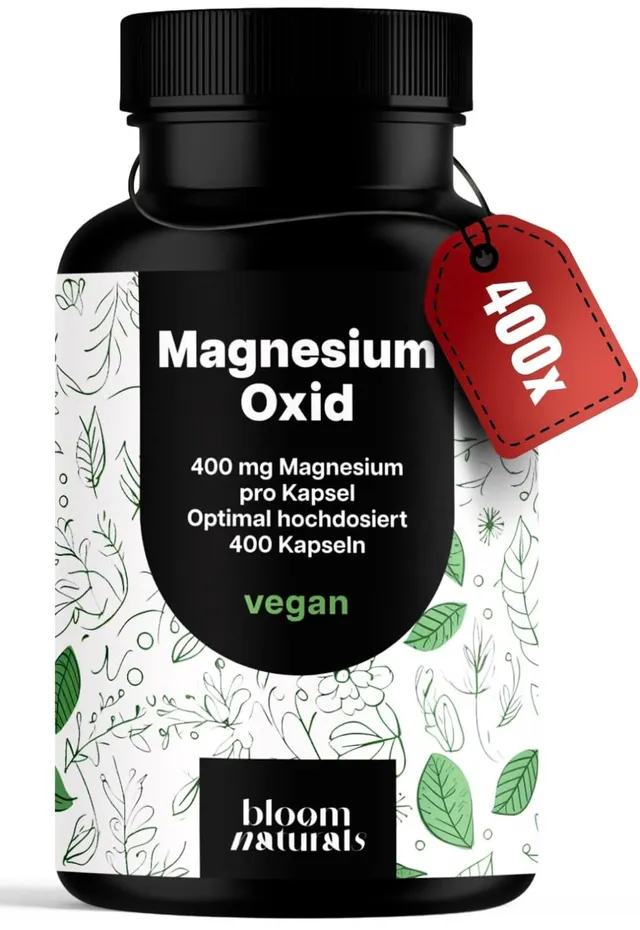 bloom-naturals-magnesiumoxid-400mg-kapseln-400-stk-vegan image 1
