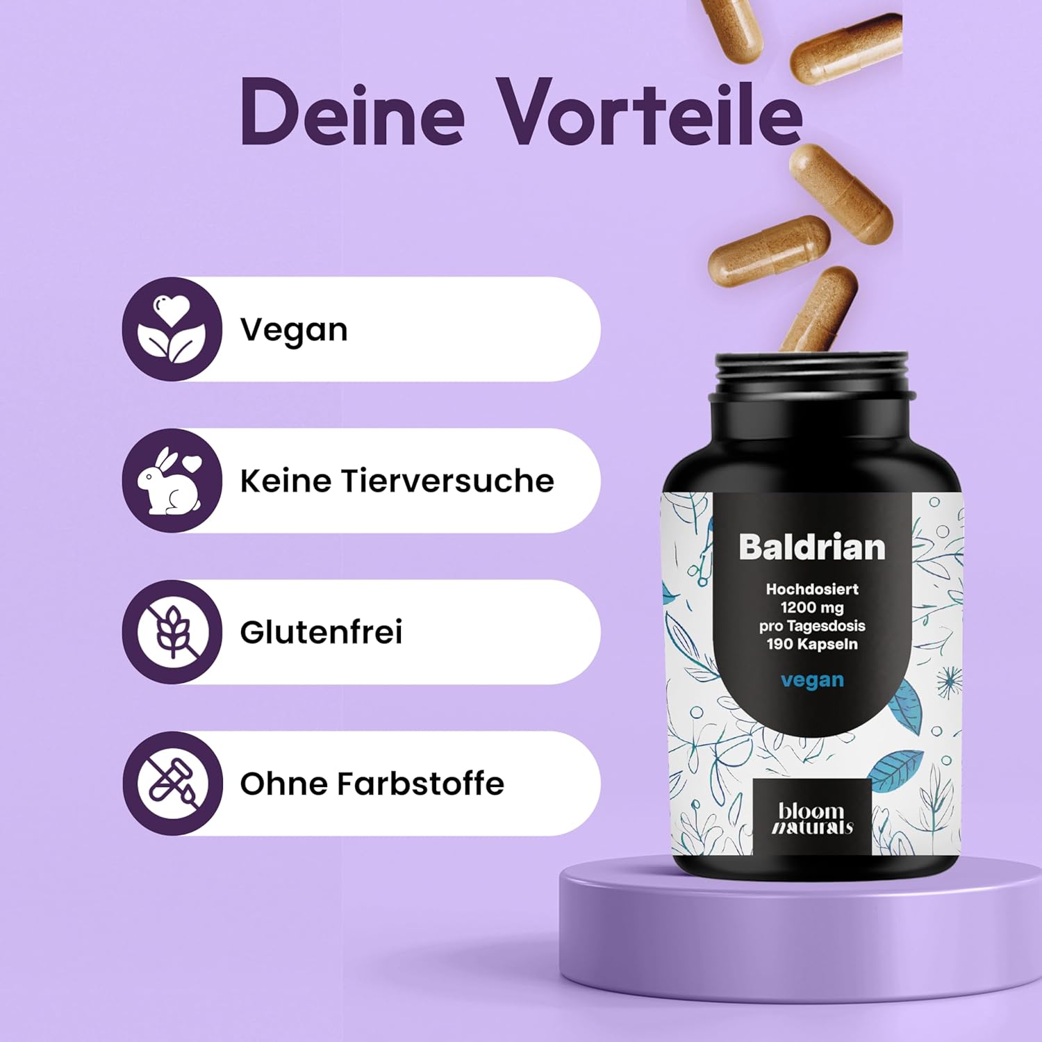 bloom-naturals-baldrian-600mg-190-kapseln-schlaf-vegan image 4