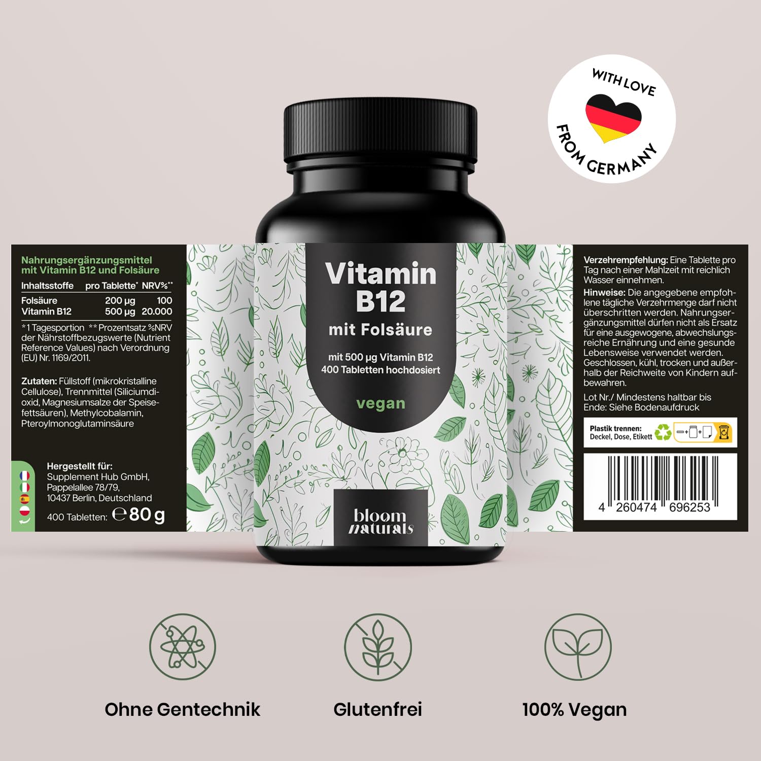 bloom-naturals-vitamin-b12-500-g-fols-ure-tabletten-400-vegan image 6