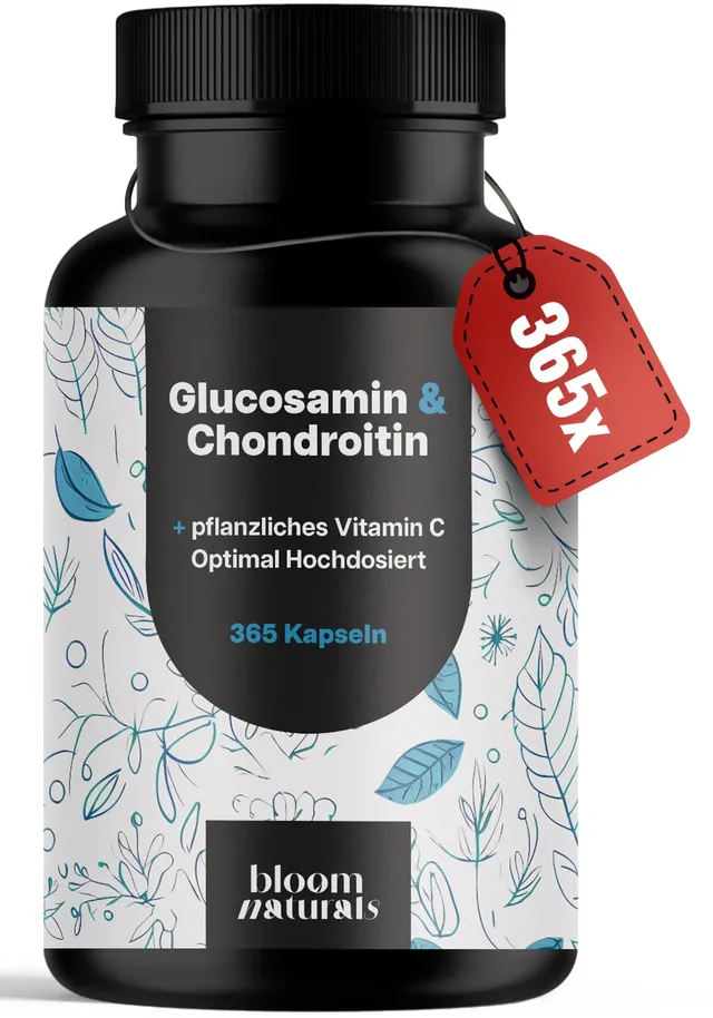 bloom-naturals-glucosamin-chondroitin-kapseln-365-gelenke image 1