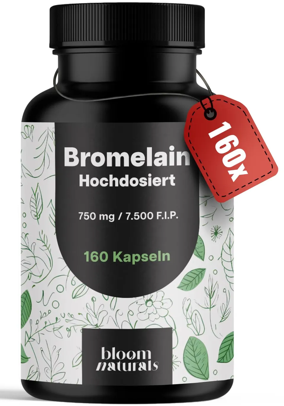 bloom-naturals-bromelain-750mg-kapseln-160-st-ck-ananas image 1