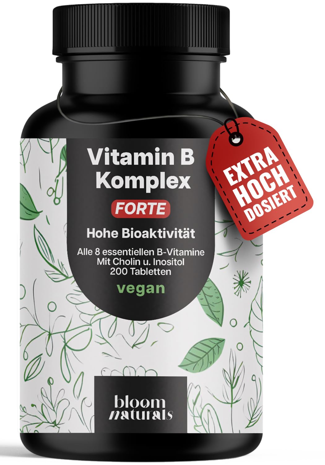 bloom-naturals-b-komplex-tabletten-200-alle-b-vitamine-energie image 1