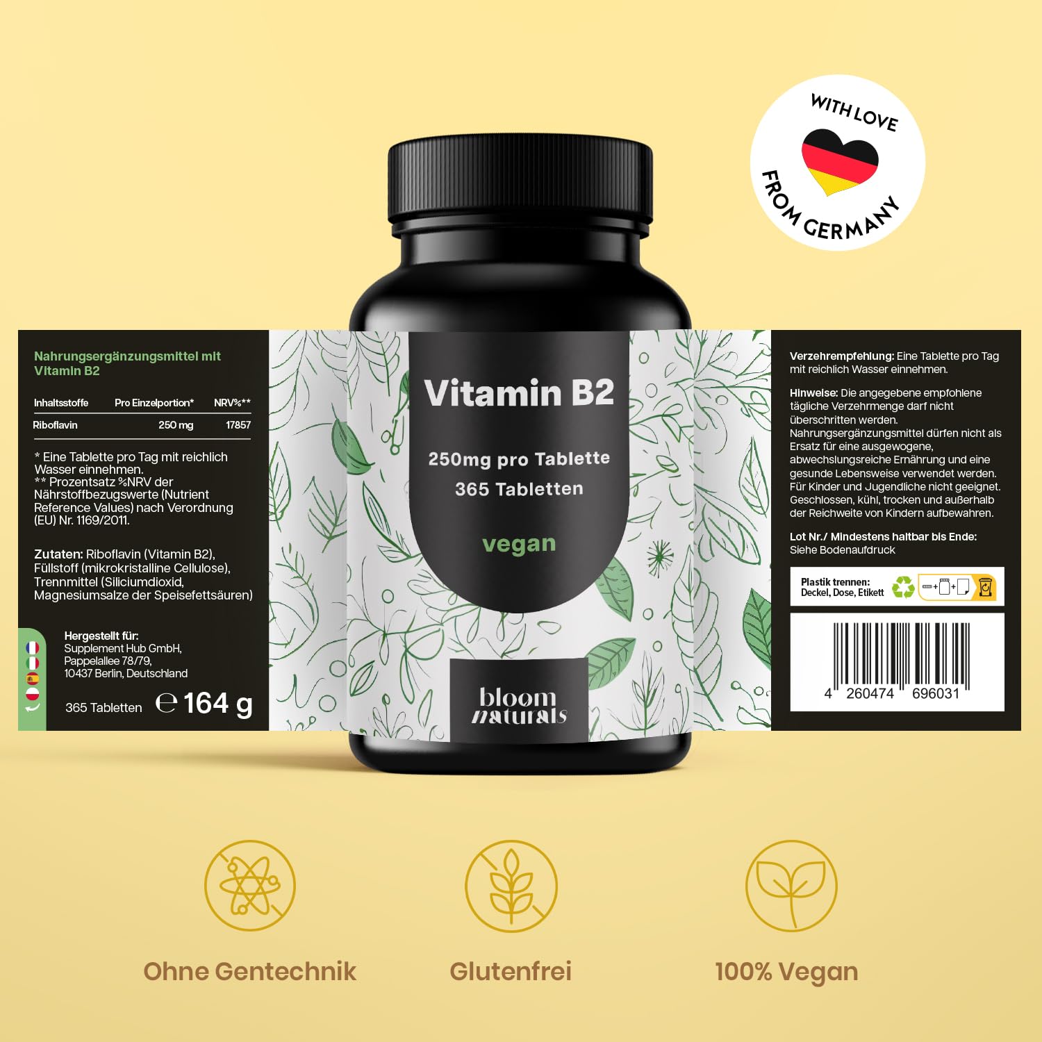 bloom-naturals-vitamin-b2-250mg-tabletten-365-vegane-riboflavin image 7